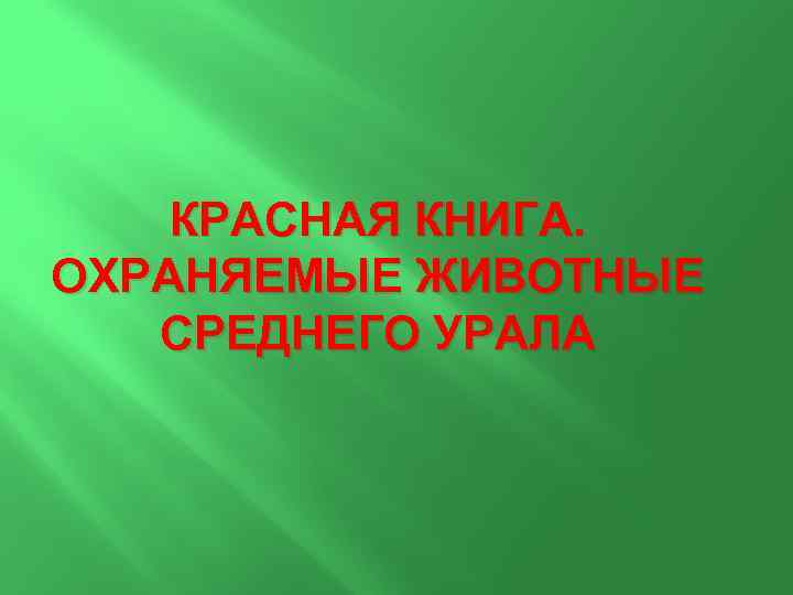 Книга охрана животных. Презентация охраняемые животные Урала. Уральские краснокнижники и как их охранять.