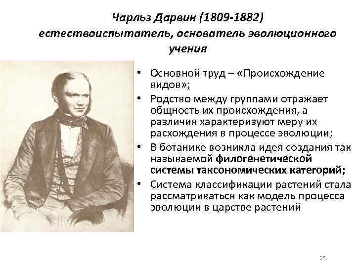 Чарльз Дарвин (1809 -1882) естествоиспытатель, основатель эволюционного учения • Основной труд – «Происхождение видов»