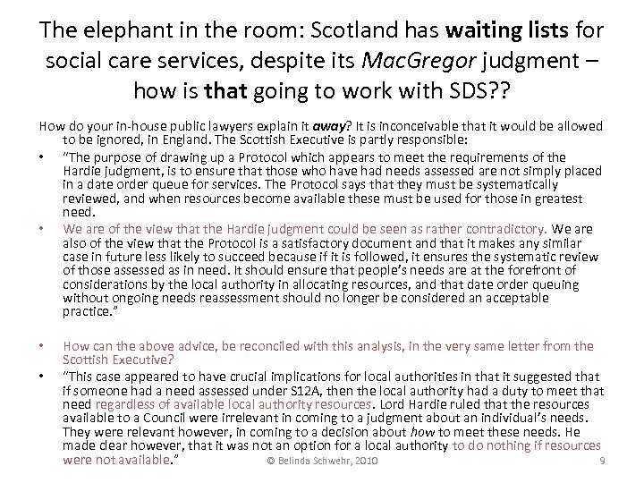 The elephant in the room: Scotland has waiting lists for social care services, despite