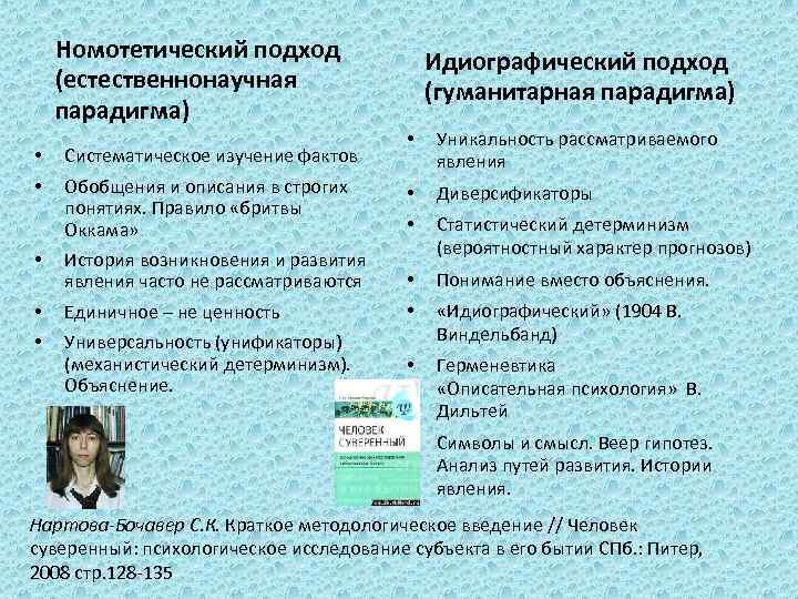 Номотетический подход (естественнонаучная парадигма) • • Систематическое изучение фактов Обобщения и описания в строгих