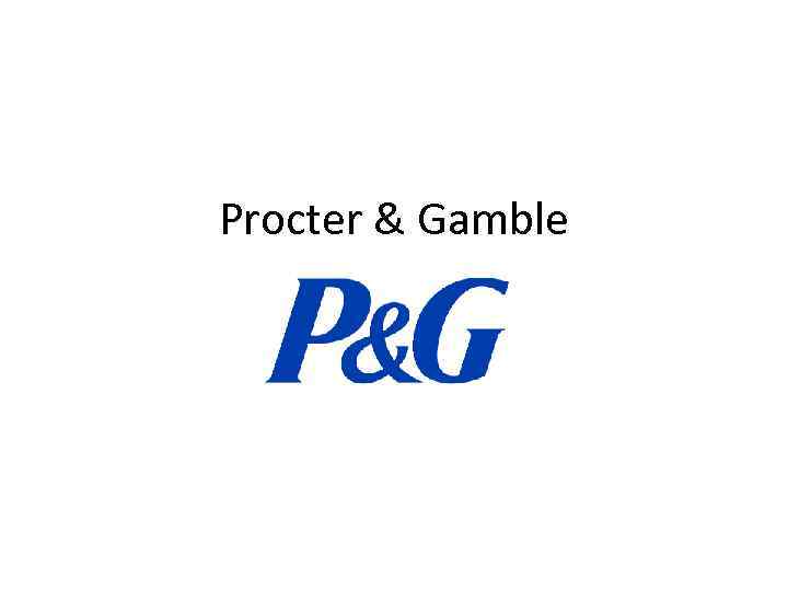 Procter & Gamble 