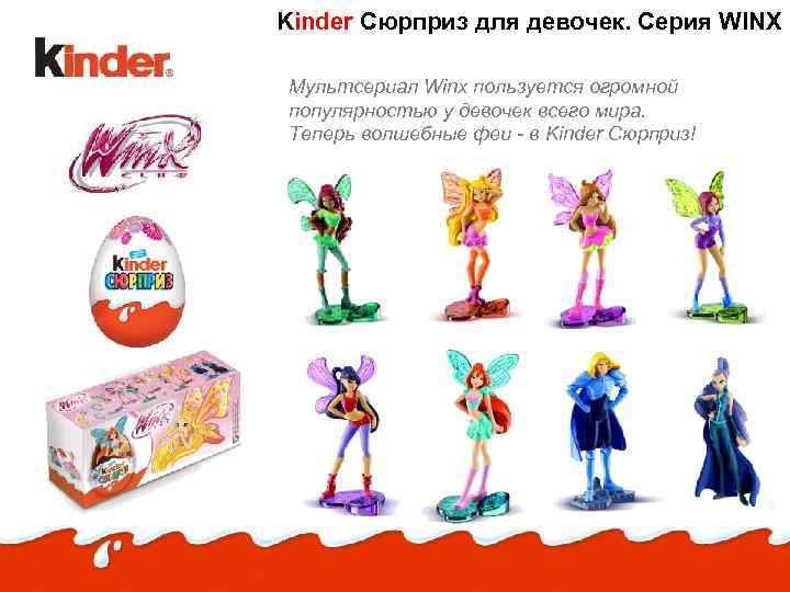 Kinder Сюрприз для девочек. Серия WINX Мультсериал Winx пользуется огромной популярностью у девочек всего