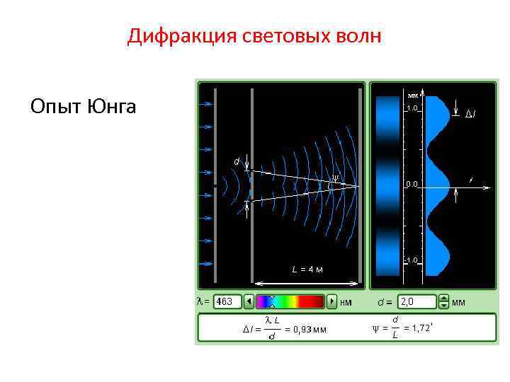 Дифракция световых волн Опыт Юнга 