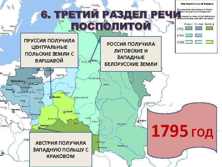 1 раздел речи посполитой карта