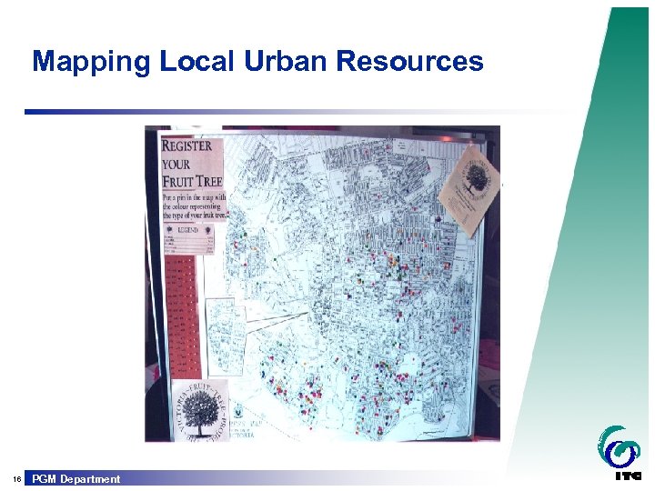 Mapping Local Urban Resources 16 PGM Department 