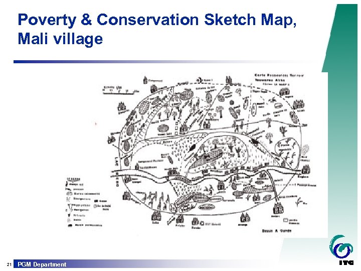 Poverty & Conservation Sketch Map, Mali village 21 PGM Department 