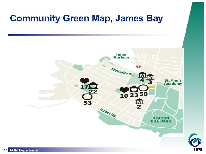 Community Green Map, James Bay 32 PGM Department 