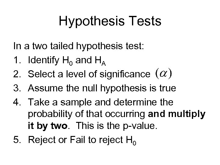 ha in hypothesis