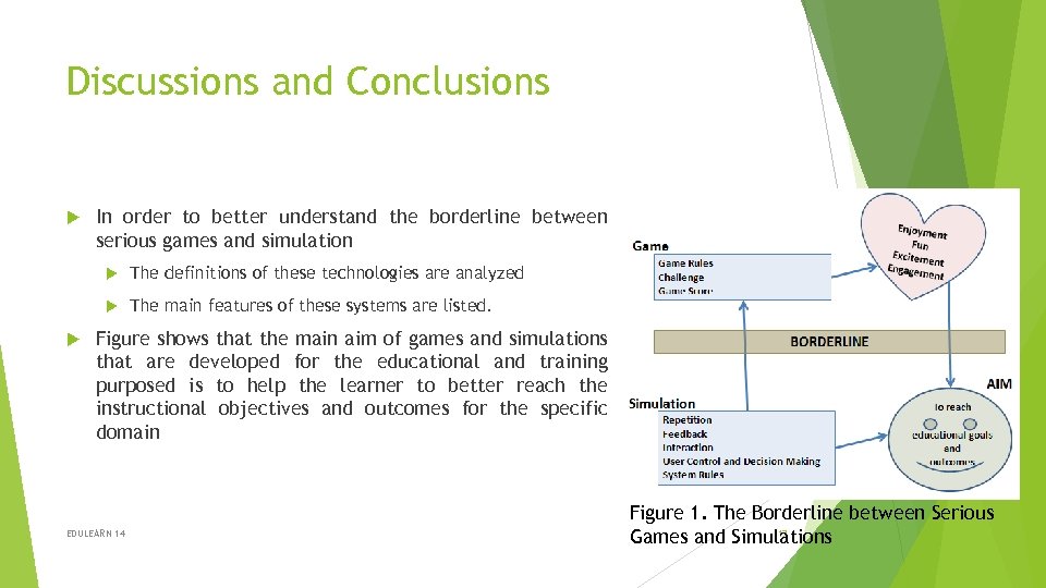 Discussions and Conclusions In order to better understand the borderline between serious games and