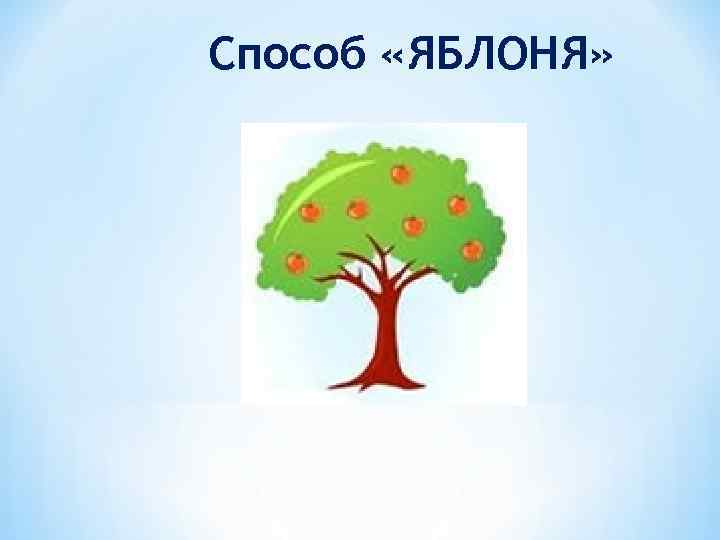 Способ «ЯБЛОНЯ» 