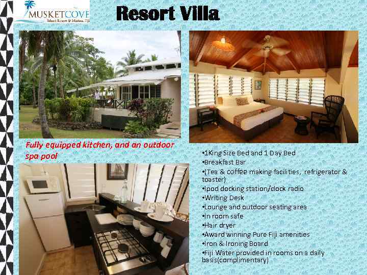 Resort Villa Fully equipped kitchen, and an outdoor spa pool • 1 King Size