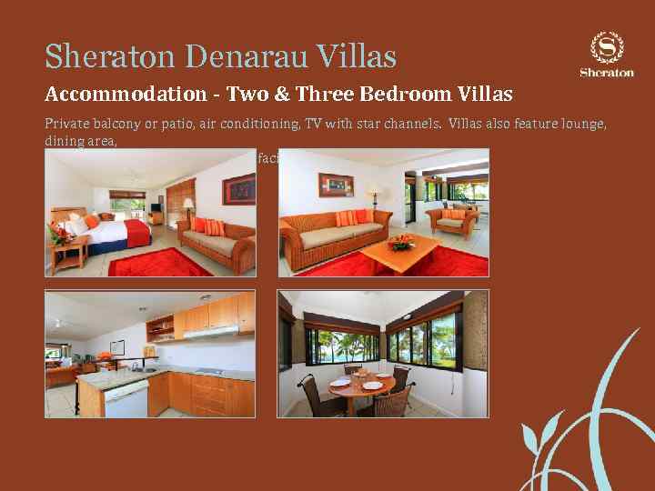 Sheraton Denarau Villas Accommodation - Two & Three Bedroom Villas Private balcony or patio,