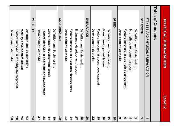 PHYSICAL PREPARATION Level 2 2 1 Definition and Basic testing 3 FITNESS AND PHYSICAL