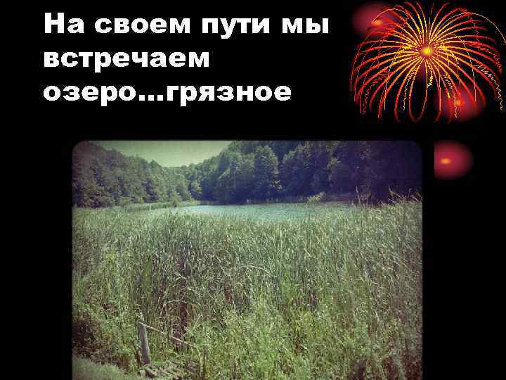 На своем пути мы встречаем озеро…грязное 