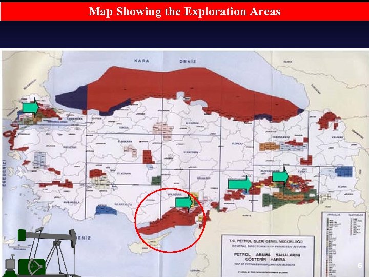 Map Showing the Exploration Areas 6 