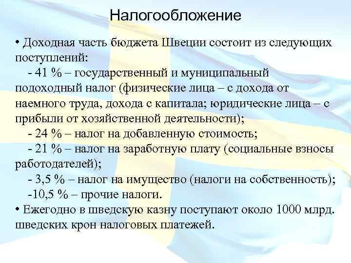 Презентация швеция 2 класс