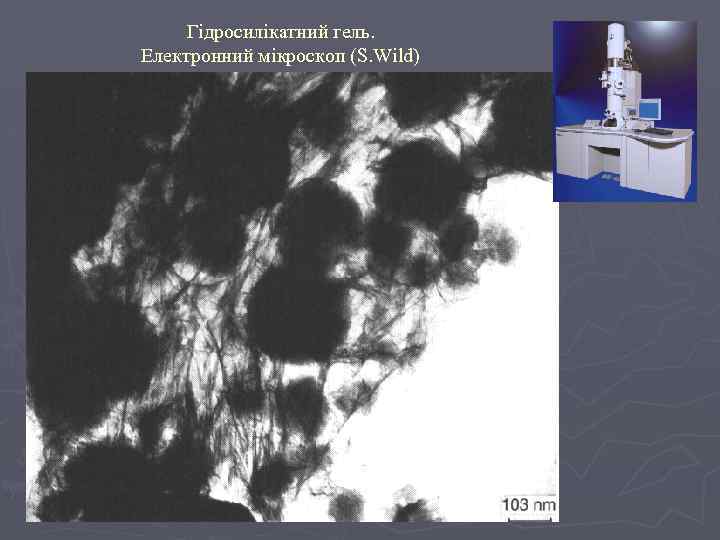 Гідросилікатний гель. Електронний мікроскоп (S. Wild) 