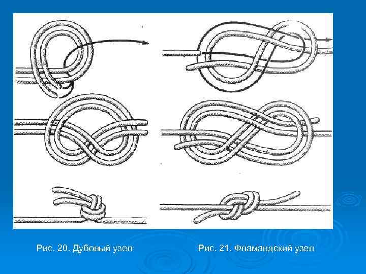 Рис. 20. Дубовый узел Рис. 21. Фламандский узел 