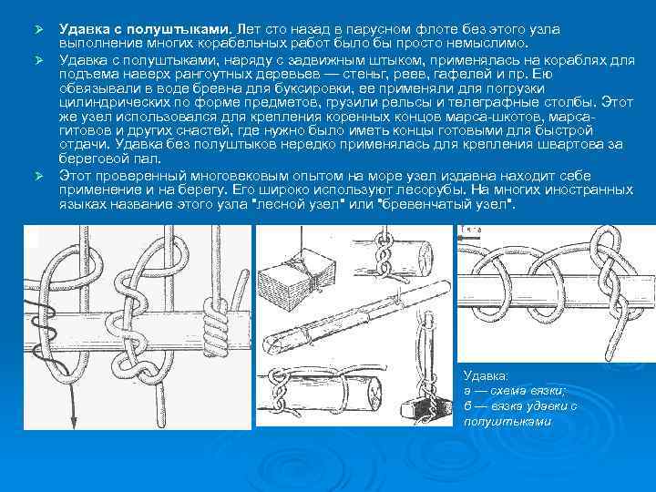 Удавка с полуштыками. Лет сто назад в парусном флоте без этого узла выполнение многих