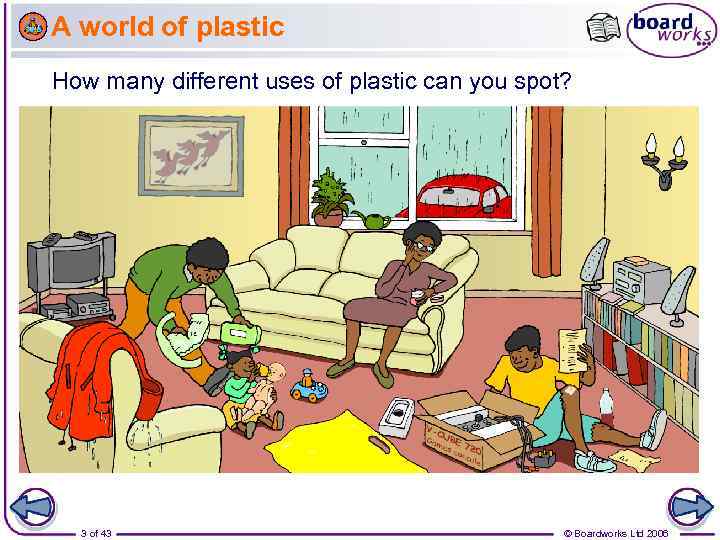 A world of plastic How many different uses of plastic can you spot? 3