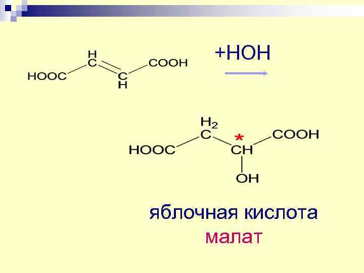 +HOH яблочная кислота малат 