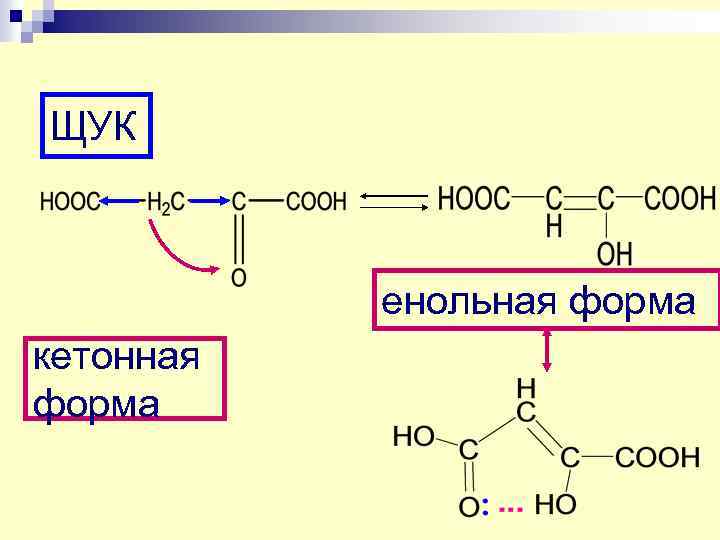 ЩУК енольная форма кетонная форма 