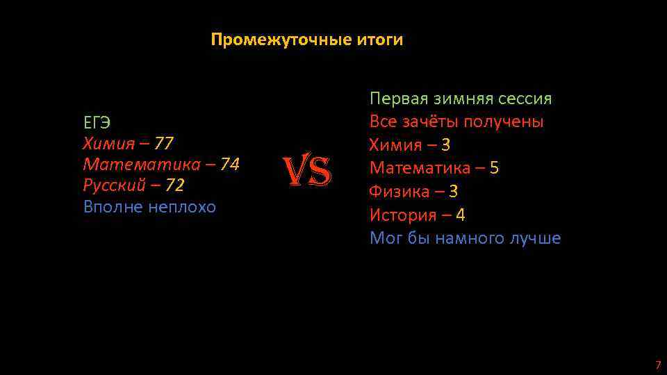 Промежуточные итоги ЕГЭ Химия – 77 Математика – 74 Русский – 72 Вполне неплохо