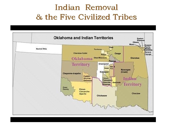 Indian Removal & the Five Civilized Tribes 
