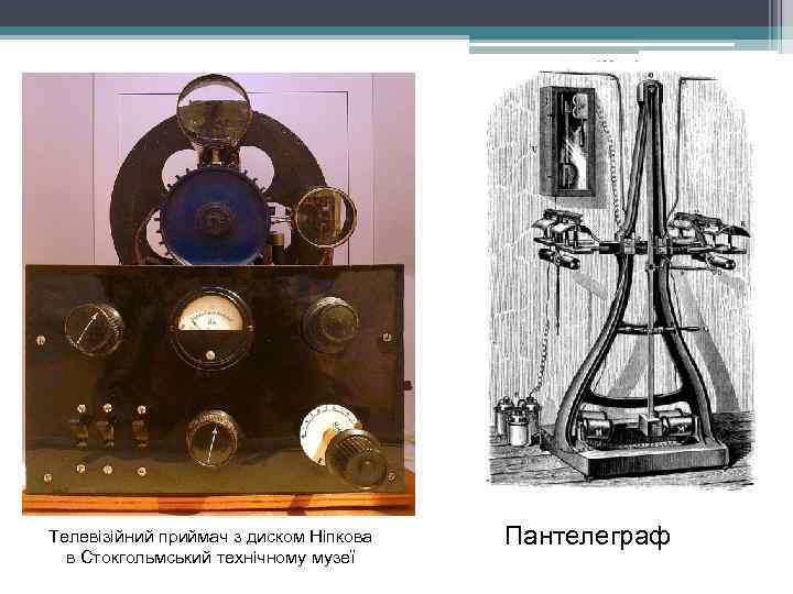Телевізійний приймач з диском Ніпкова в Стокгольмський технічному музеї Пантелеграф 