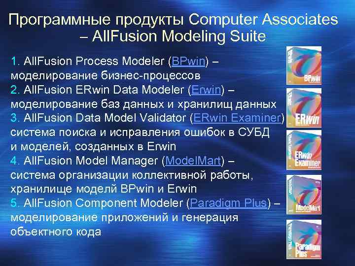 Программные продукты Computer Associates – All. Fusion Modeling Suite 1. All. Fusion Process Modeler