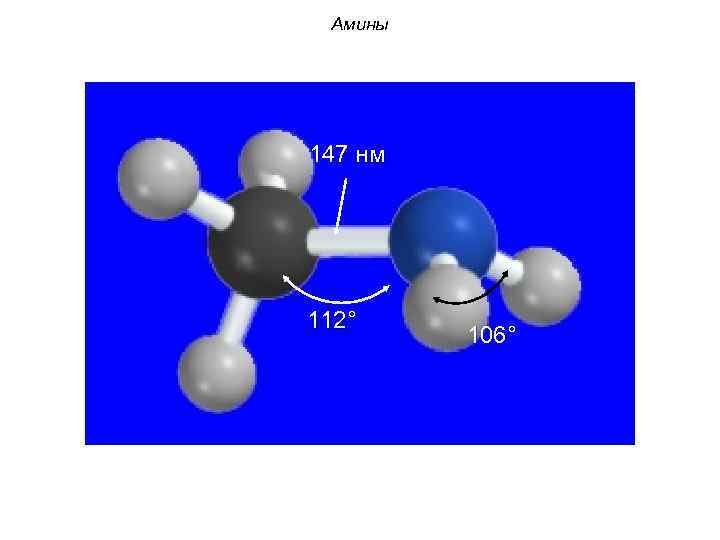 Амины 147 нм 112° 106° 