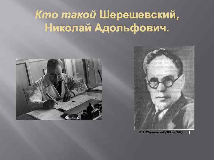 Кто такой Шерешевский, Николай Адольфович. 