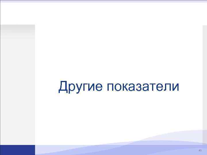 Другие показатели 43 
