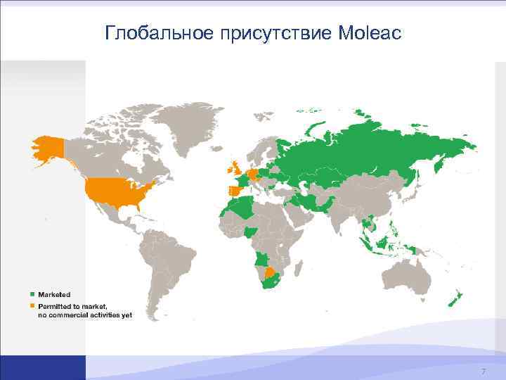 Глобальное присутствие Moleac 7 