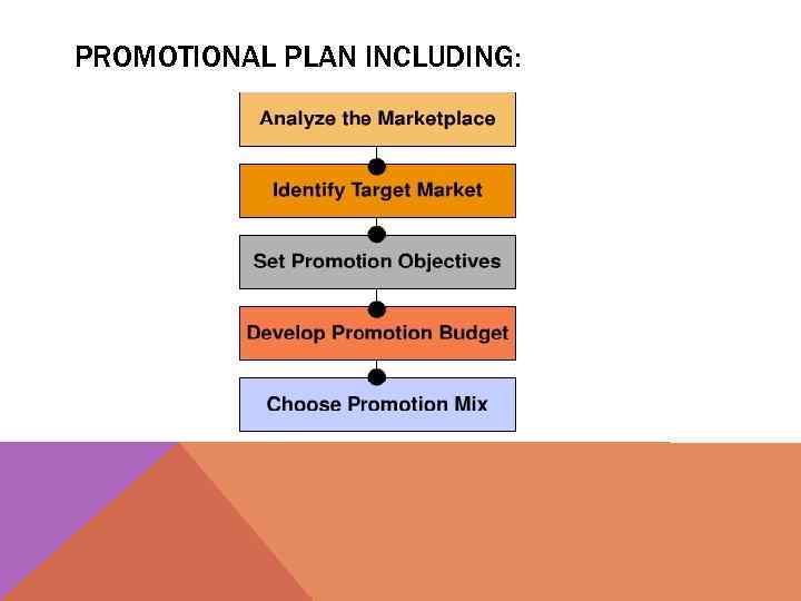 PROMOTIONAL PLAN INCLUDING: 