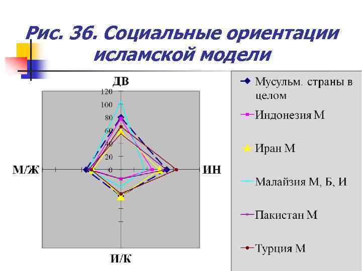 Рис. 36. Социальные ориентации исламской модели 