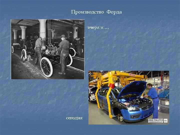 Производство Форда вчера и … сегодня 