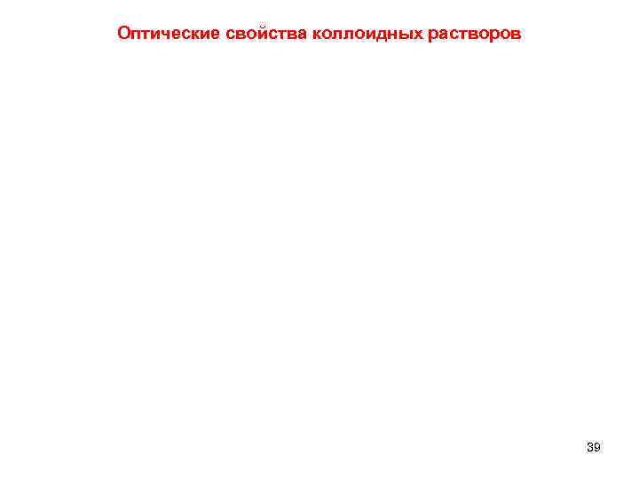 Оптические свойства коллоидных растворов 39 