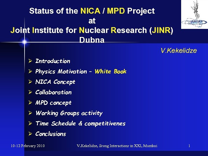 Status of the NICA / MPD Project at Joint Institute for Nuclear Research (JINR)