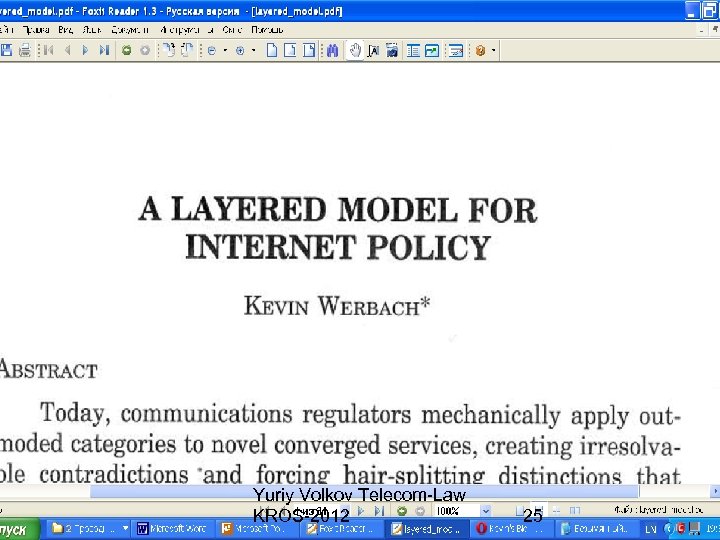 Yuriy Volkov Telecom-Law KROS-2012 25 