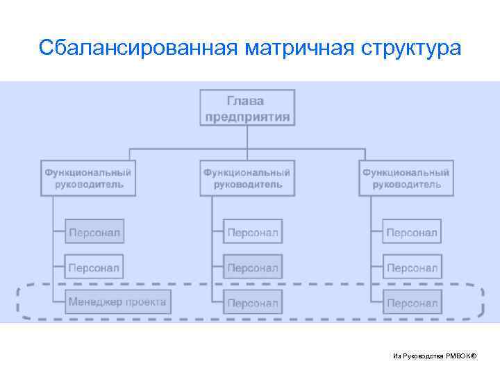 Сбалансированная матричная структура Из Руководства PMBOK® 
