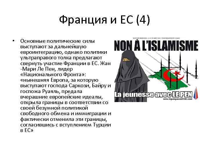 Франция и ЕС (4) • Основные политические силы выступают за дальнейшую евроинтеграцию, однако политики