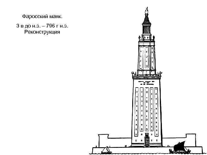 Александрийский маяк рисовать