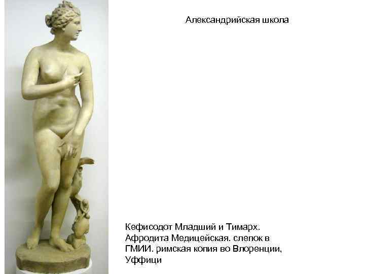 Александрийская школа Кефисодот Младший и Тимарх. Афродита Медицейская. слепок в ГМИИ. римская копия во
