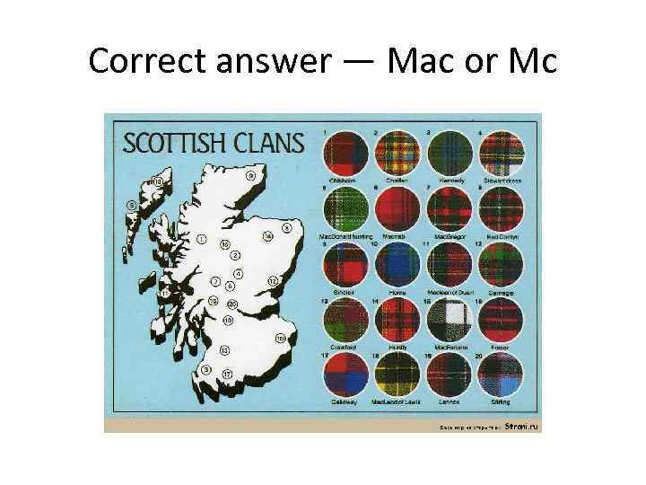 Correct answer — Mac or Mc 