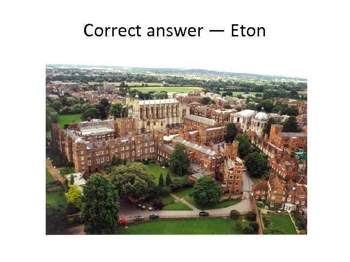 Correct answer — Eton 