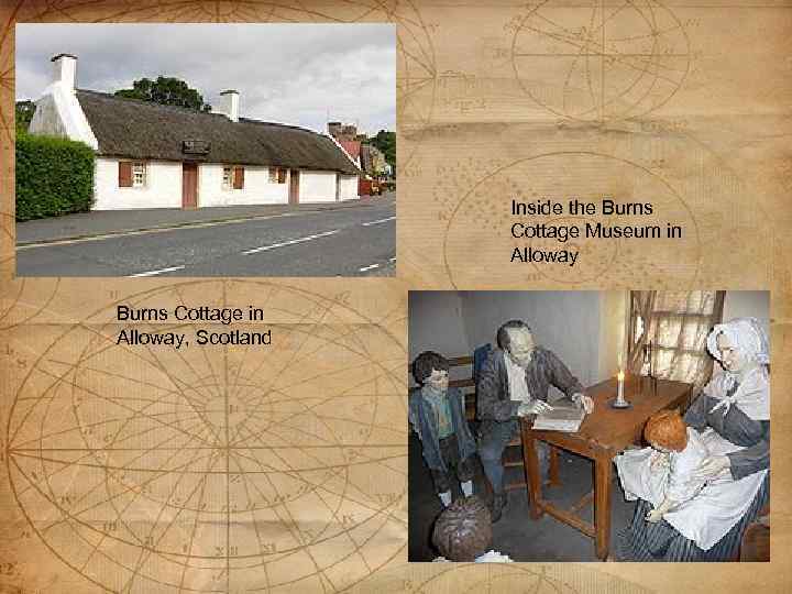 Inside the Burns Cottage Museum in Alloway Burns Cottage in Alloway, Scotland 