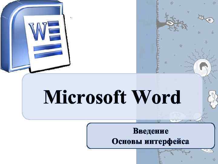 Microsoft Word Введение Основы интерфейса 