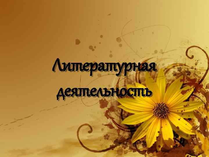 Литературная деятельность 17 