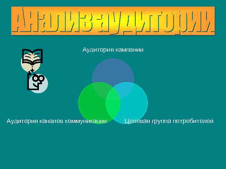Аудитория кампании Аудитория каналов коммуникации Целевая группа потребителей 
